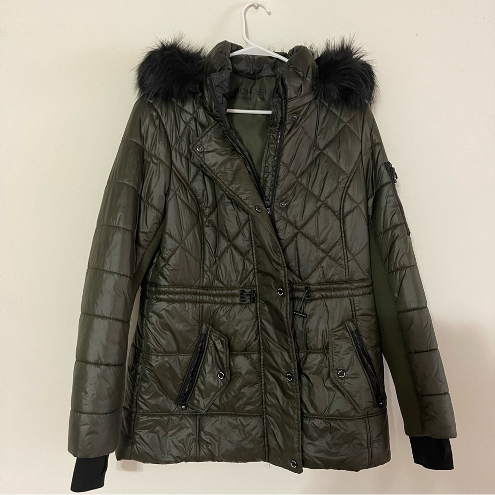 Micheal Kors Green Puffer Jacket